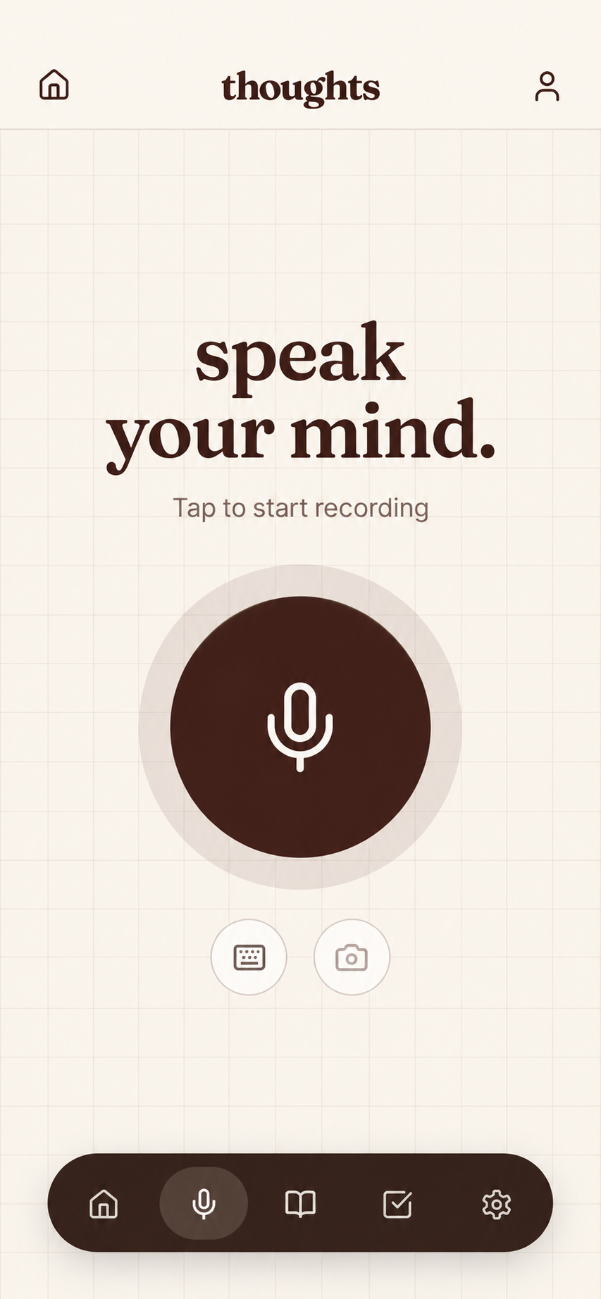 Voice capture screen